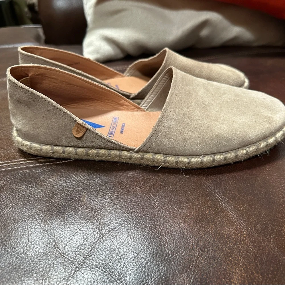 Verbenas Women’s Carmen Tan‎ Suede Leather Espadrilles Flats Shoes Sz 40